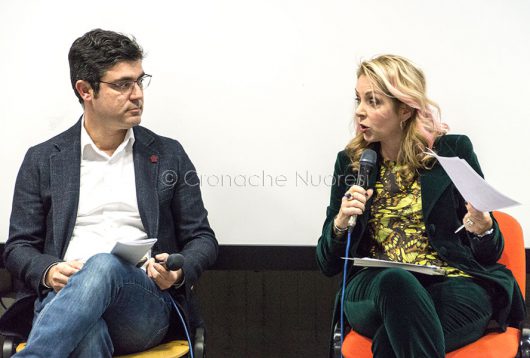 Il sindaco Andrea Soddu e la giornalista Flavia Corda (foto S.Novellu)