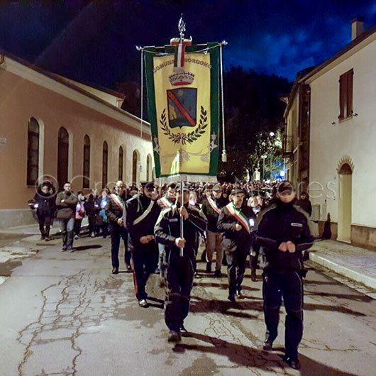 Sorgono, la fiaccolata per l'omicidio di Giuseppe Manca