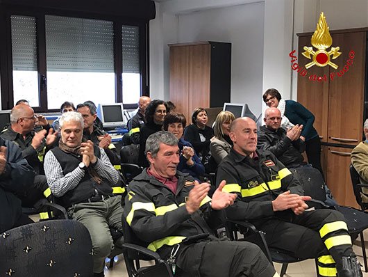 Il Comando provinciale dei Vigili del fuoco di Nuoro durante la visita del neo direttore degionale, ing. Massimiliano Gaddini