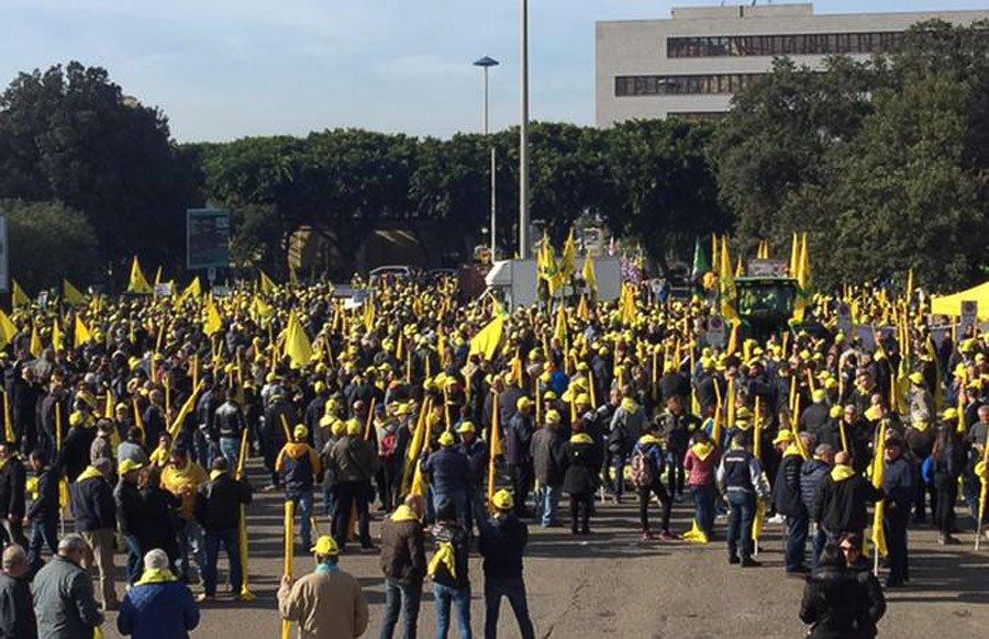 Un momento della manifestazione di Coldiretti