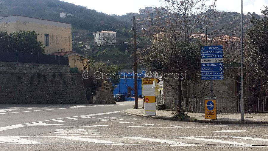 Chiusura al traffico per lavori di via Mughina (foto S.Novellu)
