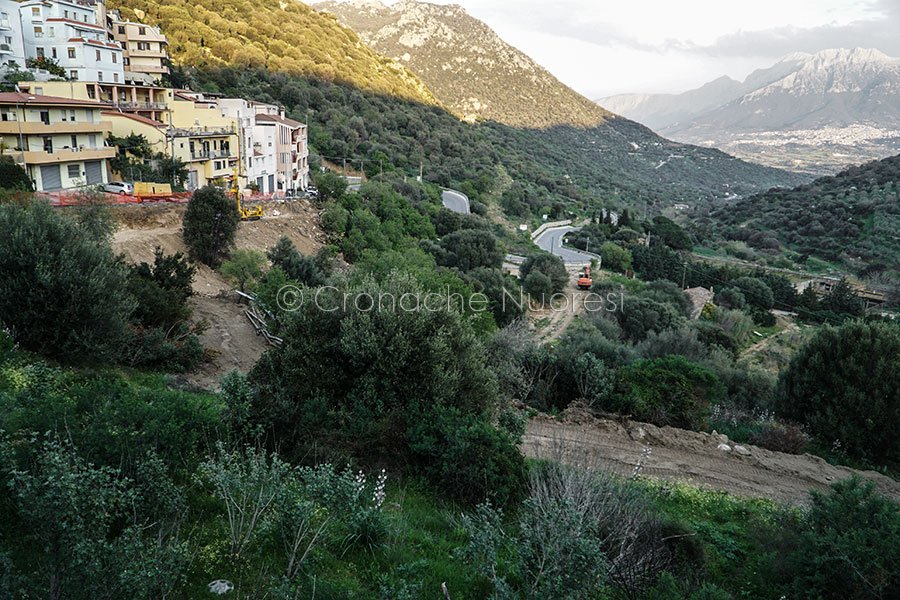 Lo stato dei lavori in via Mughina al 22 marzo (foto S.Novellu)
