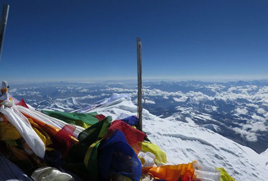 Un'immagine realizzata da Lobina sull'Everest