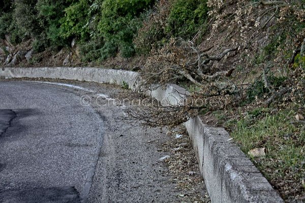 La strada come si presentava prima dell'intervento