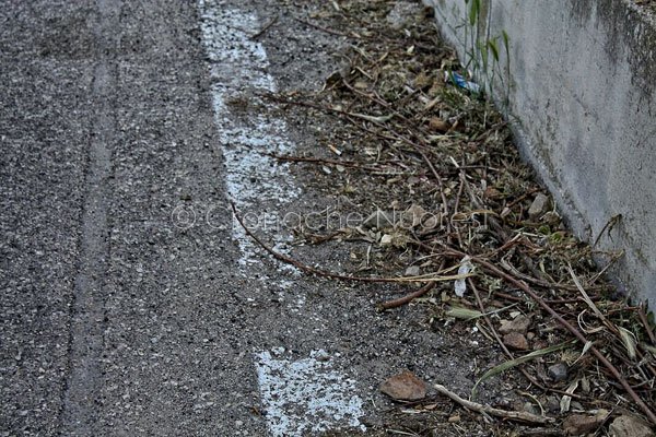 La strada come si presentava prima dell'intervento