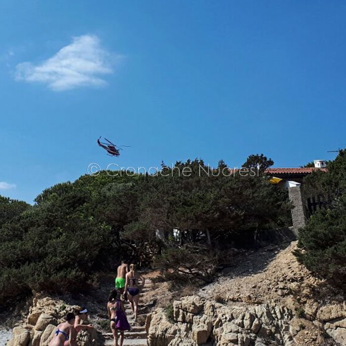 Cala Liberotto, l'intervento dell'elisoccorso