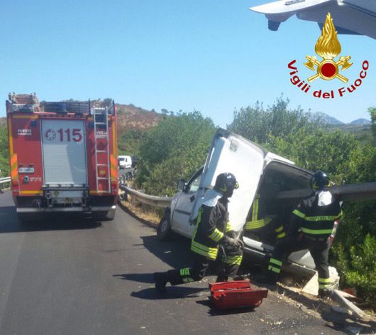 La Fiat Doblo dopo l'incidente