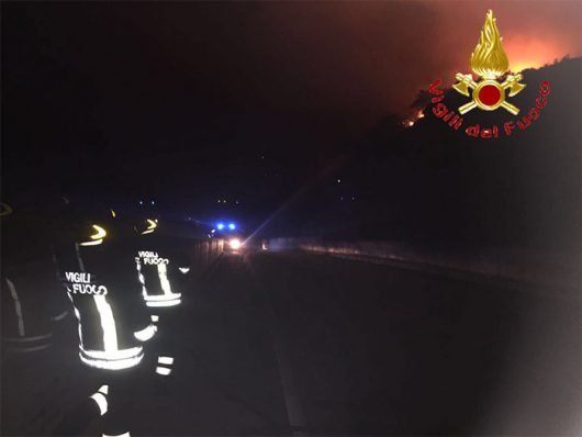 In rogo nelle campagne di Budoni