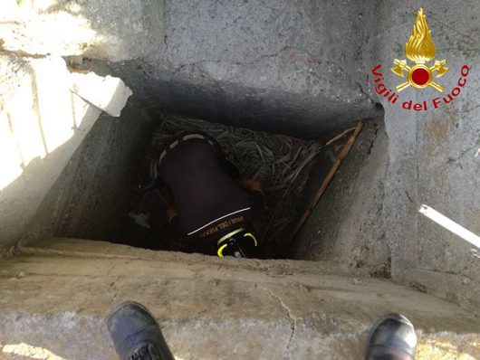 Il canale di scolo delle acque bianche a Barisardo