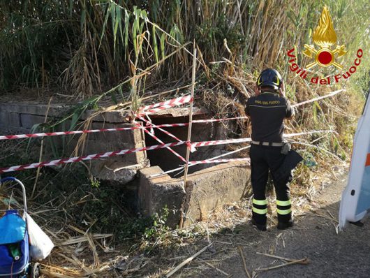 Il canale di scolo delle acque bianche a Barisardo