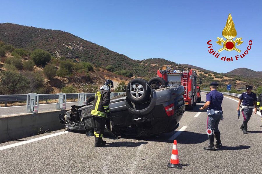 La scena dell'incidente sulla 131 DCN