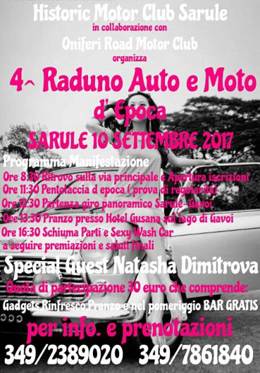 Sarule. Raduno di auto e moto d'epoca