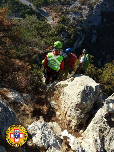 L'intervento dei tecnici del Soccorso Alpino