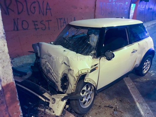L'auto subito dopo lo schianto mortale