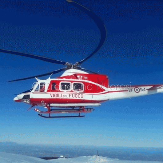 L'elicottero dei Vigili del fuoco