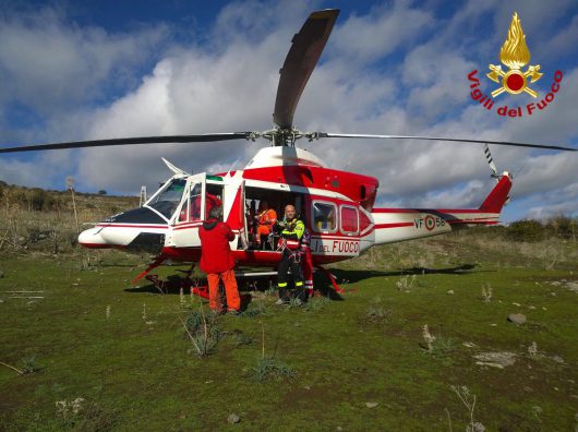 L'intervento dell'elisoccorso a Santulussurgiu