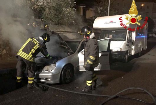 L'incendio in via De Nicola