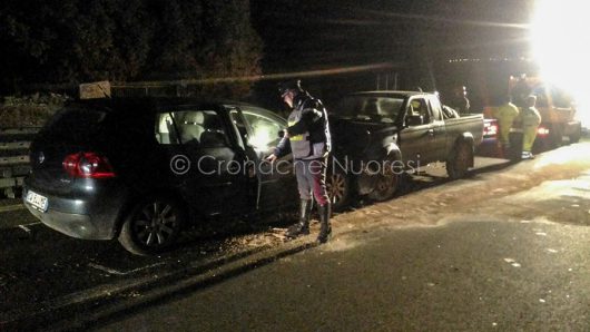 La scena dell'incidente frontale