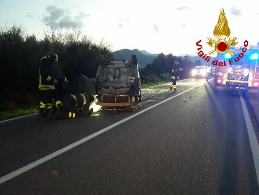 La Toyota Yaris dopo l'incidente