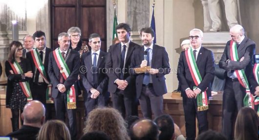 Un momento della proclamazione della Capitale della Cultura 2020