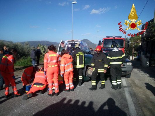 Oliena. La scena dell'incidente