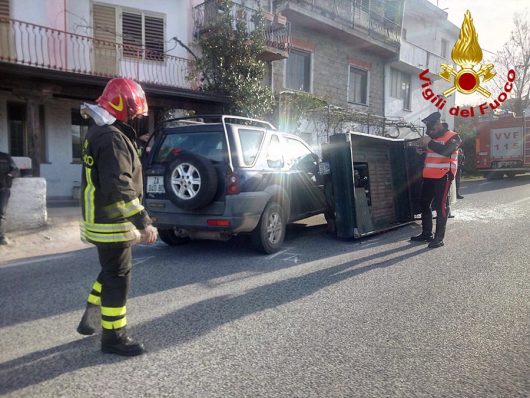 Oliena. La scena dell'incidente