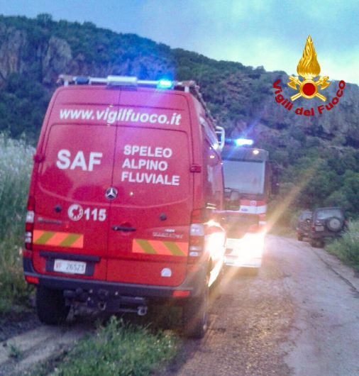 Bosa, intervento del nucleo SAF dei Vigli del fuoco