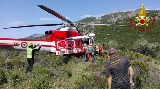 L'elisoccorso a Gorroppu