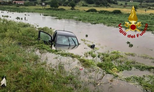 Maltempo, allagamento nel NuoreseMaltempo, allagamento nel Nuorese