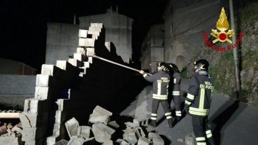 Il muro dopo lo schianto