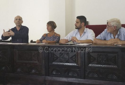 I consiglieri Leonardo Moro, Mara Sanna, Pierluigi Saiu e Peppe Montesu