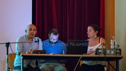 Scano Montiferro, Piergiorgio Spanu, Antonio Flore e Barbara Panico durante la presentazione del progetto 