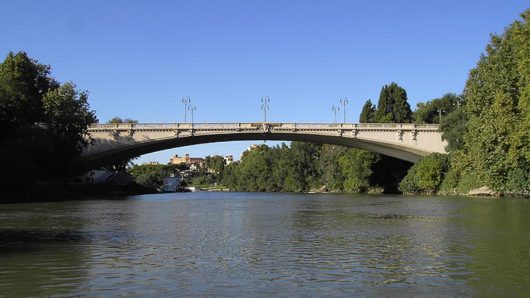 Roma, ponte del Risorgimento, 1911