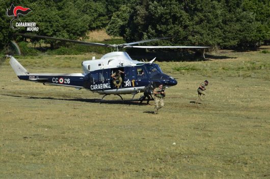 Un elicottero dei Carabinieri