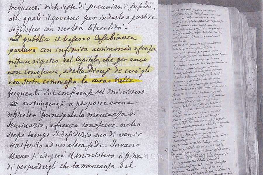 Il documento originale su Mons. Casablanca