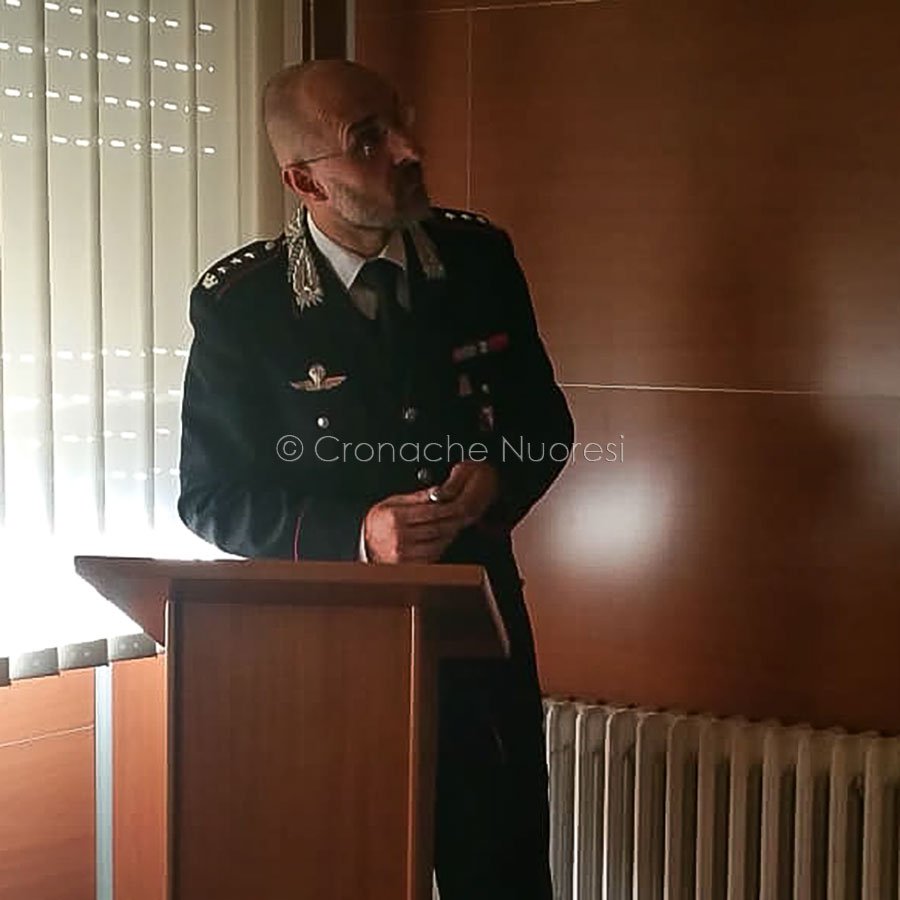 Il colonnello Di Pietro durante la presentazione del calendario 2019 dei Carabinieri