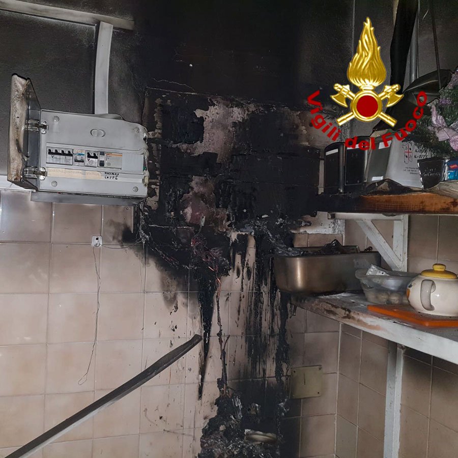 Il punto in cui si è sviluppato l'incendio