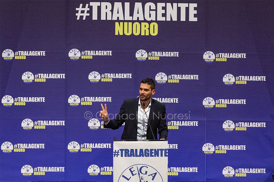 Matteo Salvini in visita a Nuoro (foto S.Novellu)