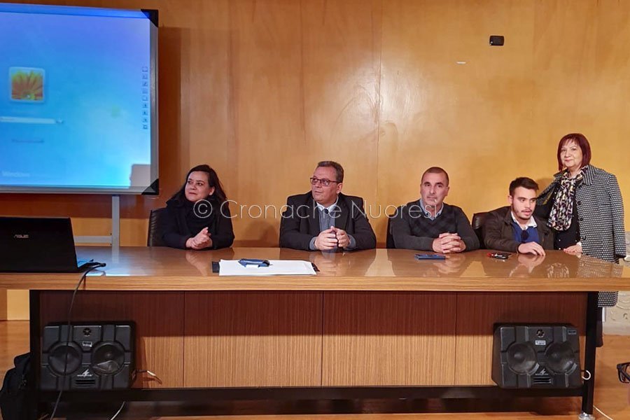 Un momento della presentazione del nuovo logo del GAL Barbagia 