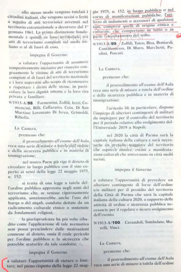 Il testo inserito nel Decreto Sicurezza Bis