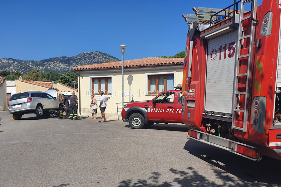 L'intervento dei Vigili del fuoco per salvare il gatto