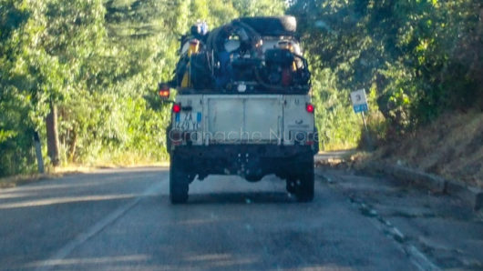 Un mezzo dell'antincendio (foto S.Meloni)