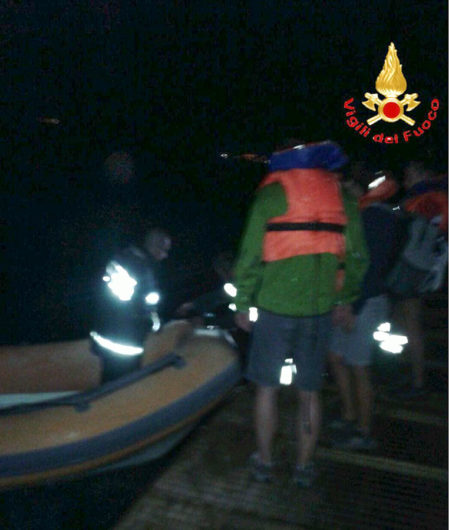 Gli escursionisti dopo il ritrovamento