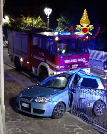 La Punto dopo l'incidente