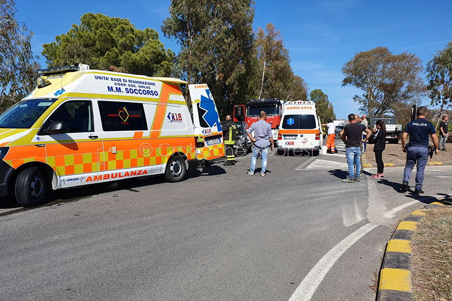 La scena dell'incidente sulla Statale 125