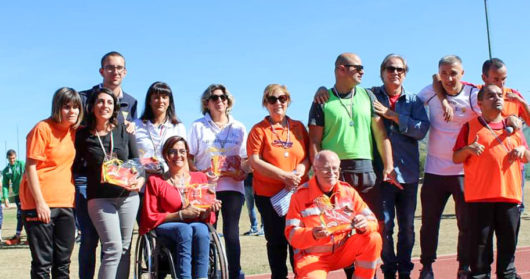 Organizzatori e atleti di Una Marcia in più