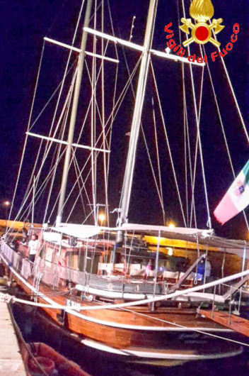 L'imbarcazione che stava per affondare