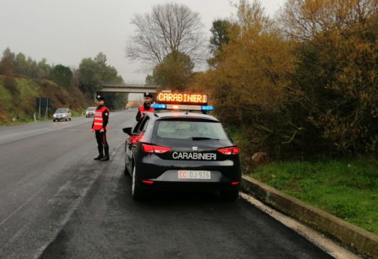 I Carabinieri sulla 389 