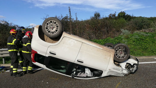 La scena dell'incidente sulla 131