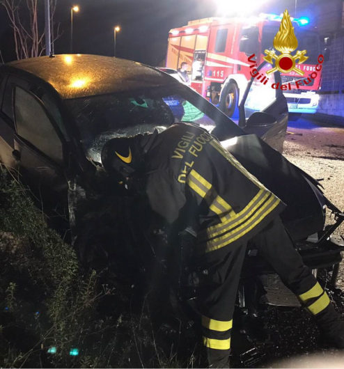 La Golf dopo l'incidente